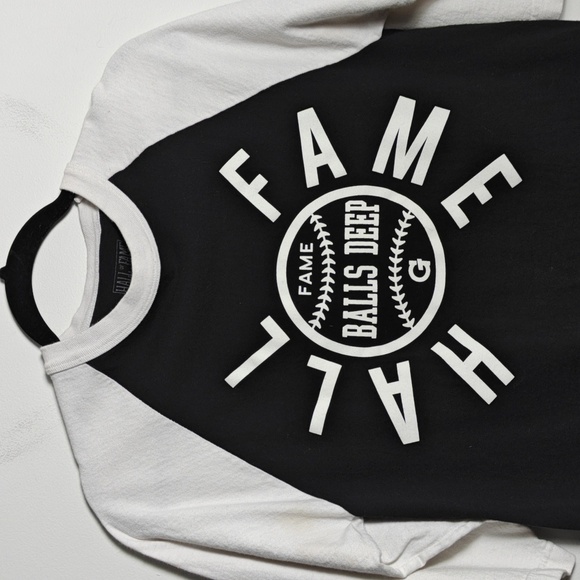 HALL OF FAME Balls Deep 2nd Sucks 3/4 Sleeve Shirt Size Small - Picture 5 of 15